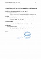 EC certificate MED 210015 magnetotherapy - enclosure